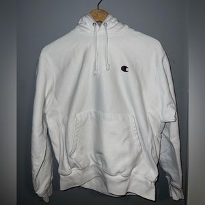 White Champion Hoodie size Medium